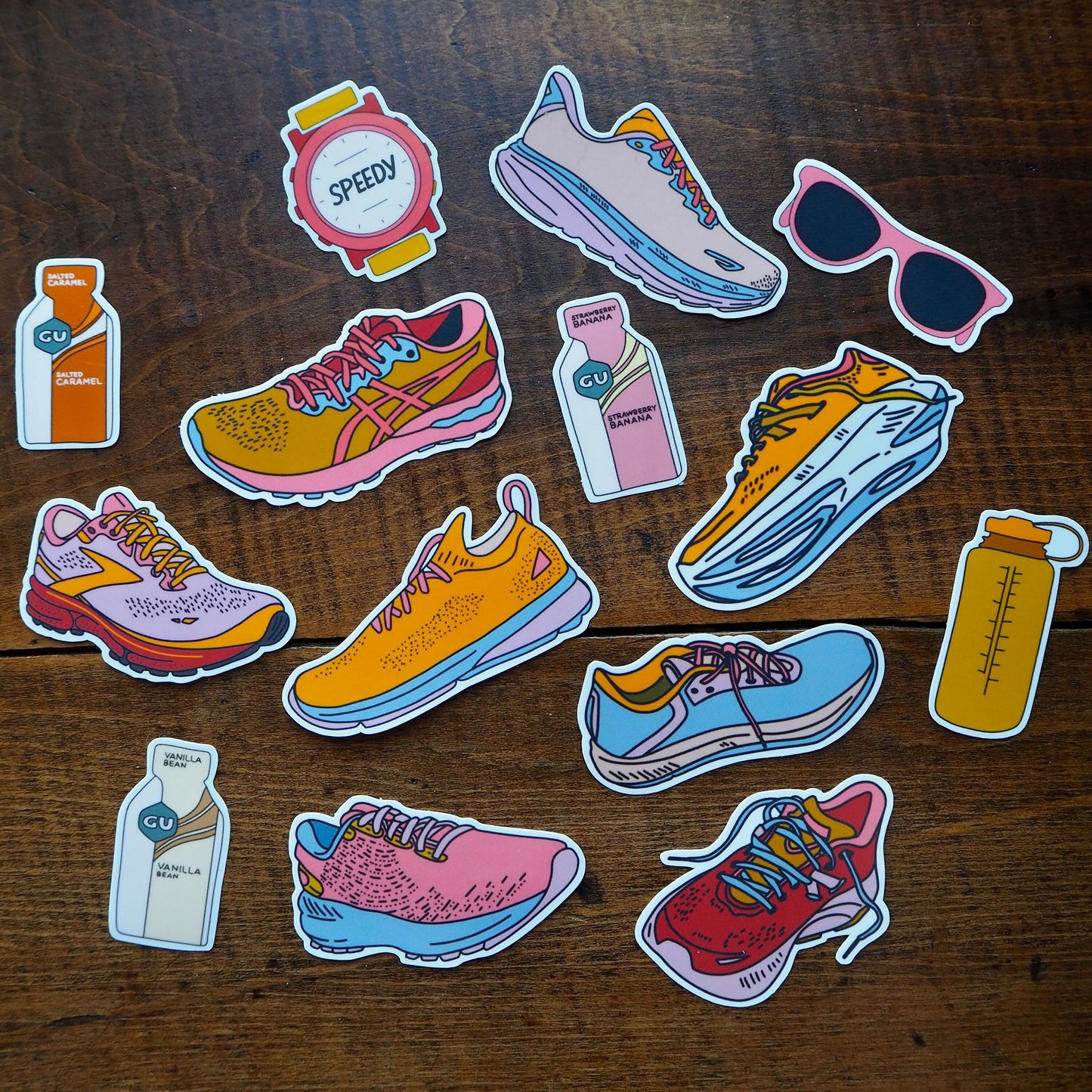 Lace Up and Go! Running/Walking Sticker Pack