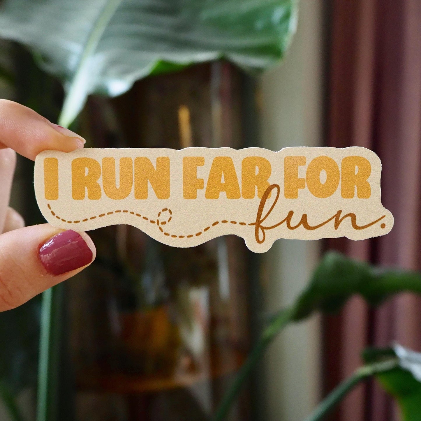 I Run Far For Fun Sticker