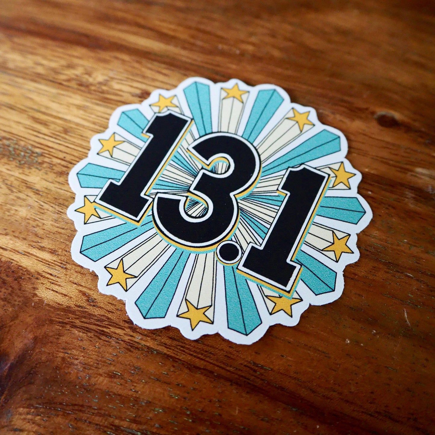 13.1 Half Marathon Shooting Stars Sticker