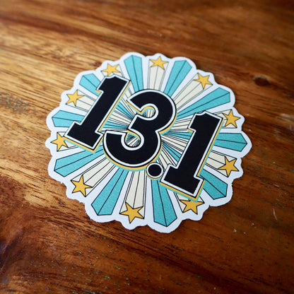 13.1 Half Marathon Shooting Stars Sticker