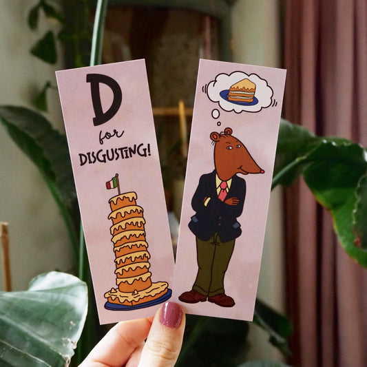 Mr. Ratburn D for Disgusting Double Sided Bookmark