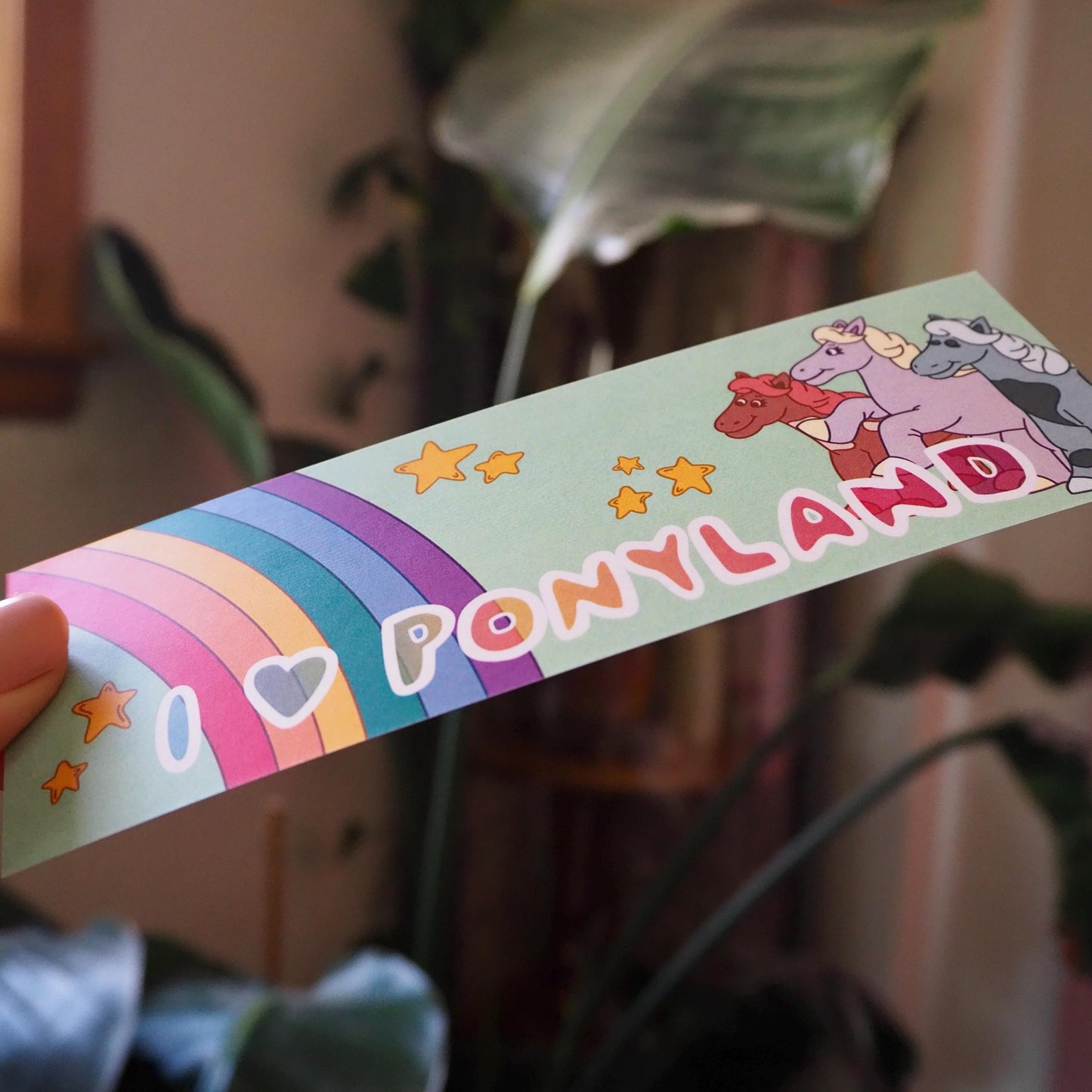 DW Ponies Over Presidents Double-Sided Bookmark