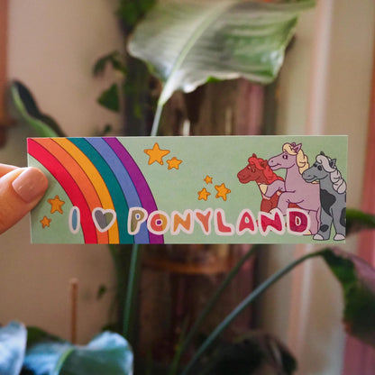 DW Ponies Over Presidents Double-Sided Bookmark