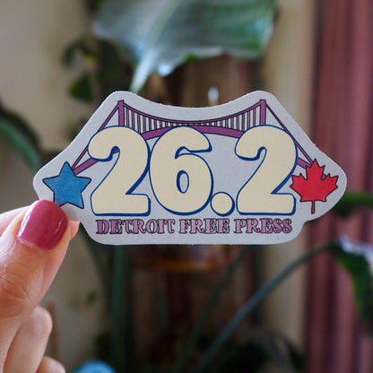 26.2 Detroit Free Press Marathon Sticker