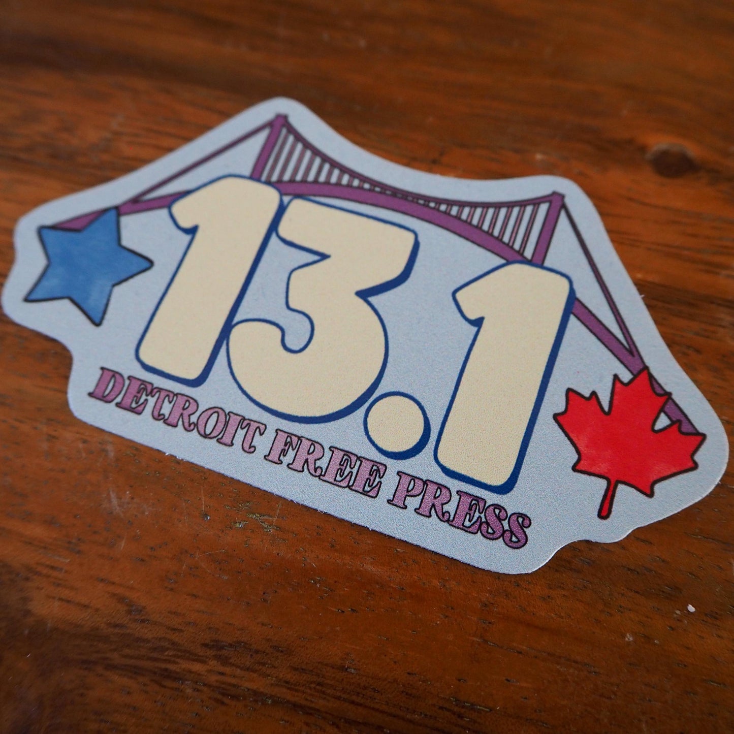 13.1 Detroit Free Press Half/Full Marathon Sticker