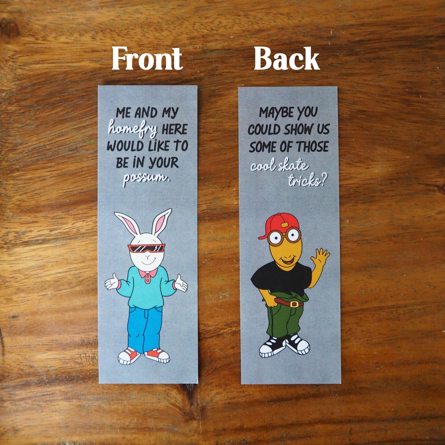 Buster and Arthur Fresh Dudes Double Sided Bookmark