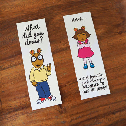 Arthur and DW Stick Bookmark