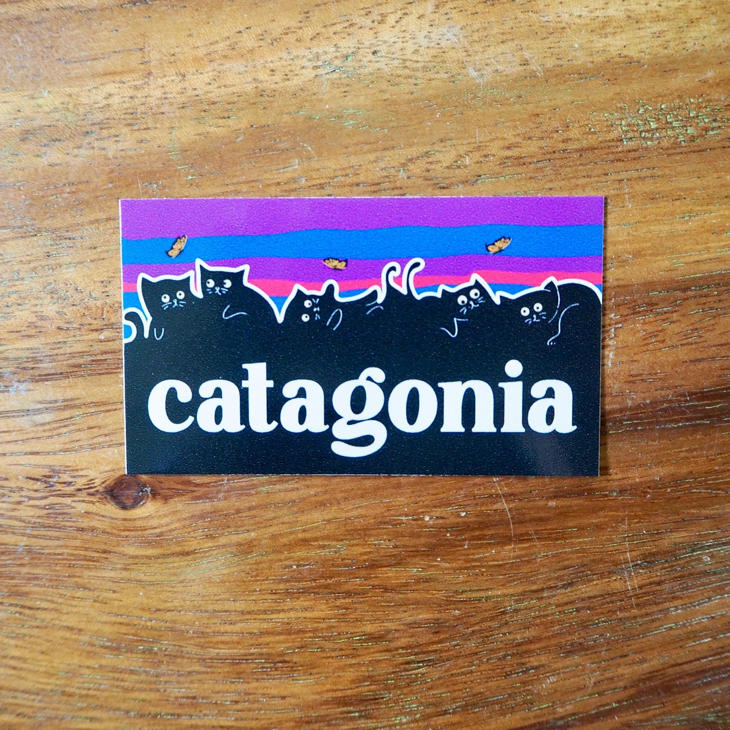 Cat Mountains Outdoorsy Sticker