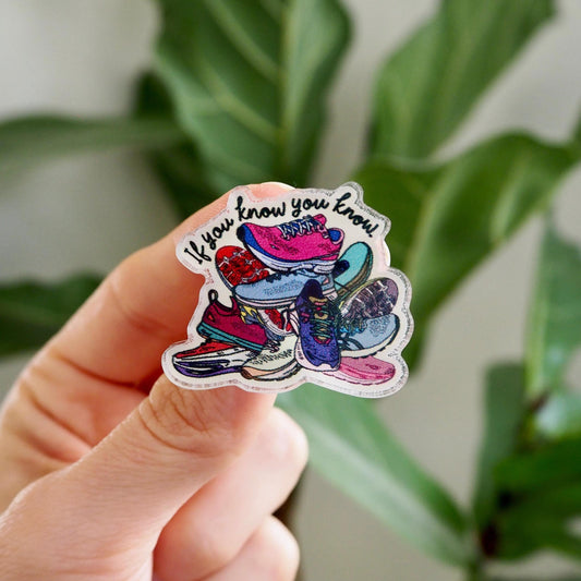 IYKYK Running Shoe Pile Acrylic Pin