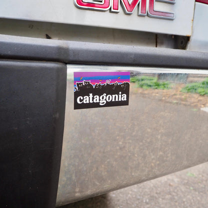 Cat Mountains Outdoorsy Sticker