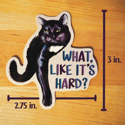 Cattitude Black Cat Sticker