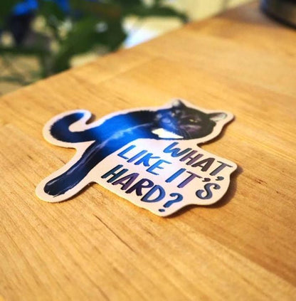 Cattitude Black Cat Sticker
