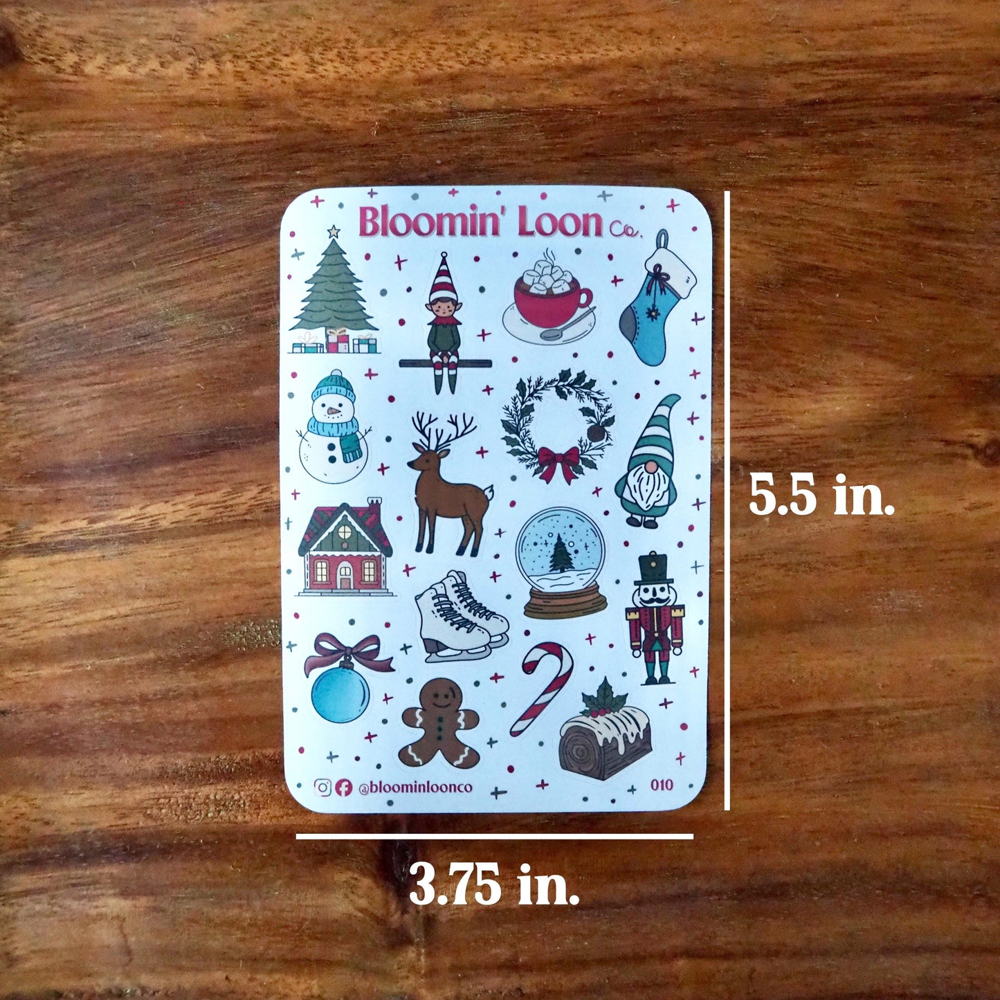 Vintage Inspired Christmas Sticker Sheet