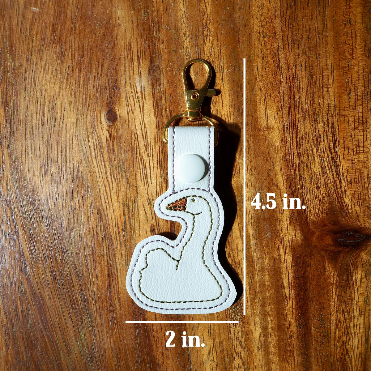 Goose Embroidered Keychain – Bloomin' Loon Co.