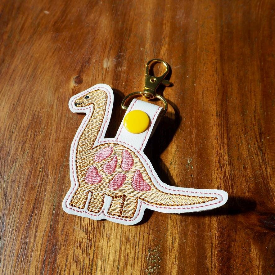 Dinosaur Embroidered Keychain