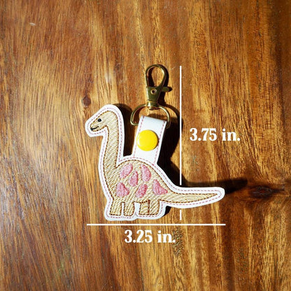Dinosaur Embroidered Keychain