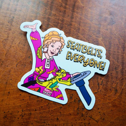 Seatbelts, Everyone! Magic School Bus Vinyl Sticker