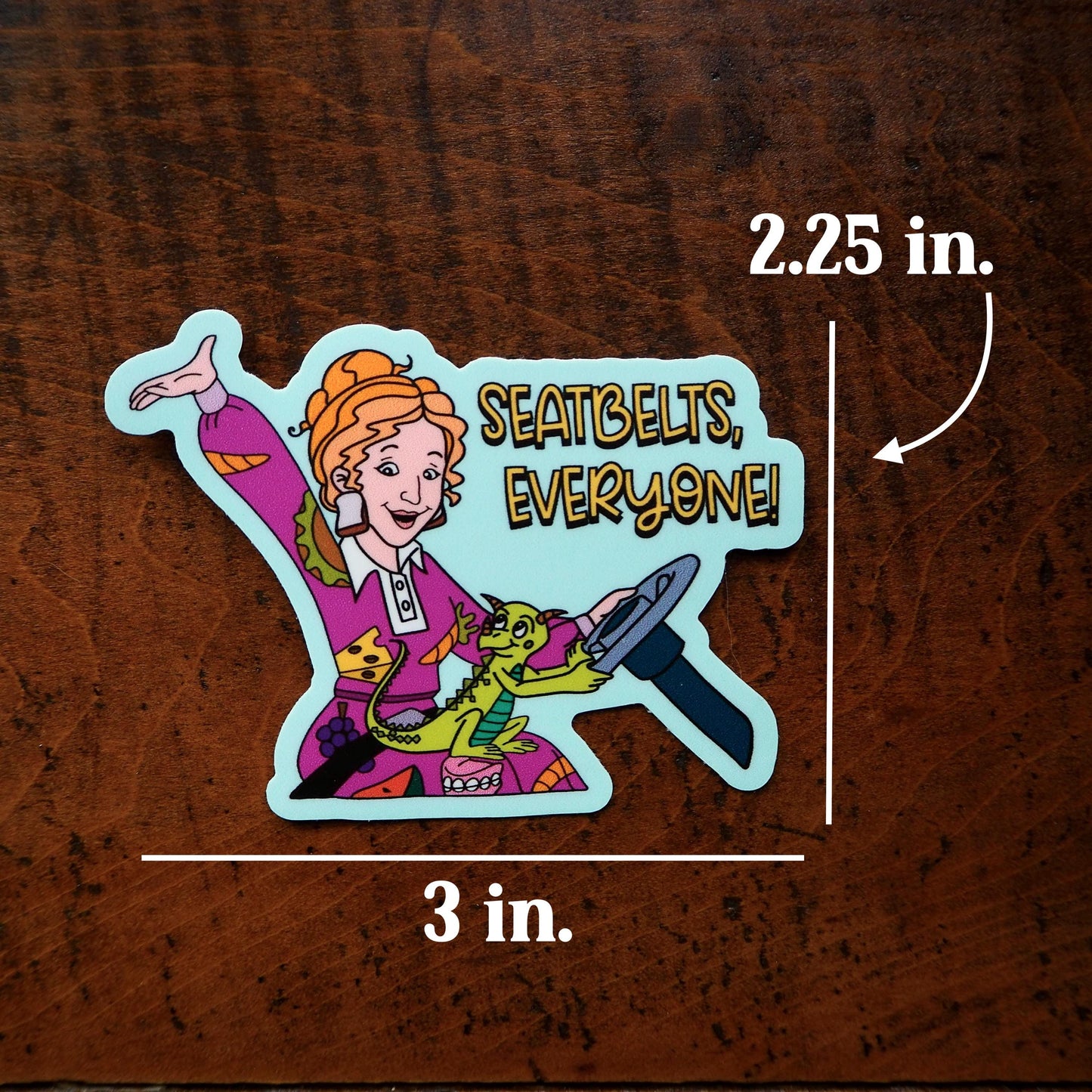 Seatbelts, Everyone! Magic School Bus Vinyl Sticker