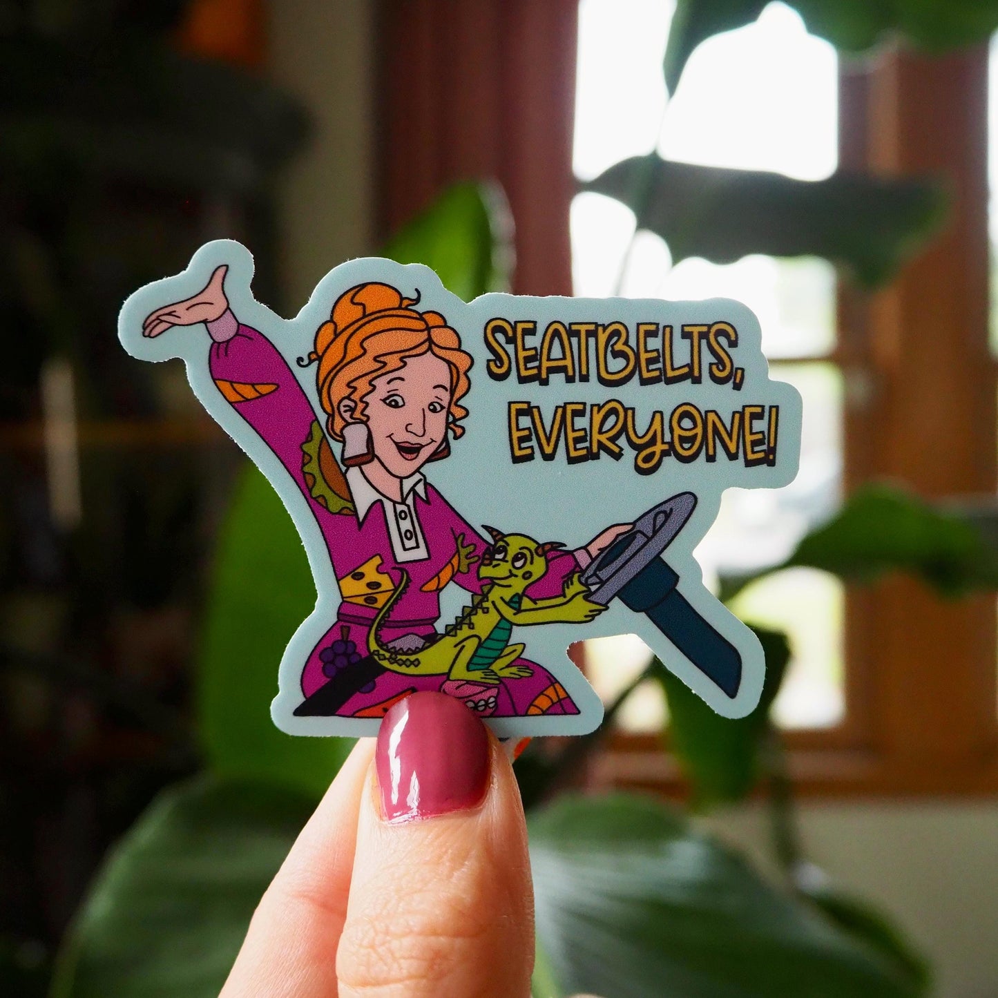 Seatbelts, Everyone! Magic School Bus Vinyl Sticker