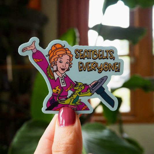 Seatbelts, Everyone! Magic School Bus Vinyl Sticker